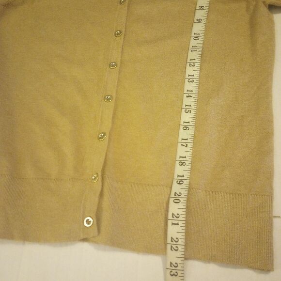 Charter club camel colored rayon blend button down sweater - Picture 4 of 8